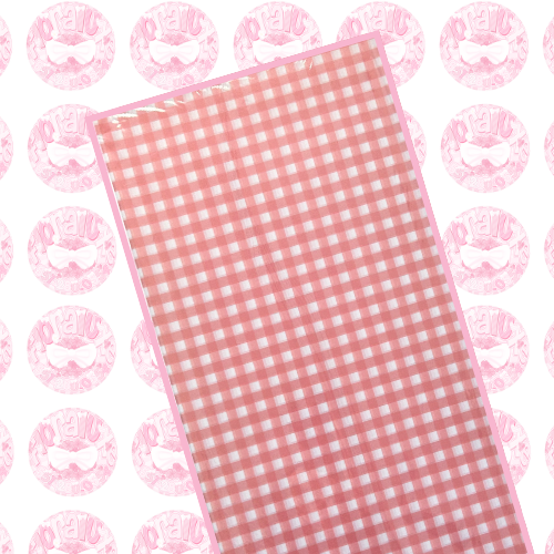 Pink Plaid Design Korean Paper